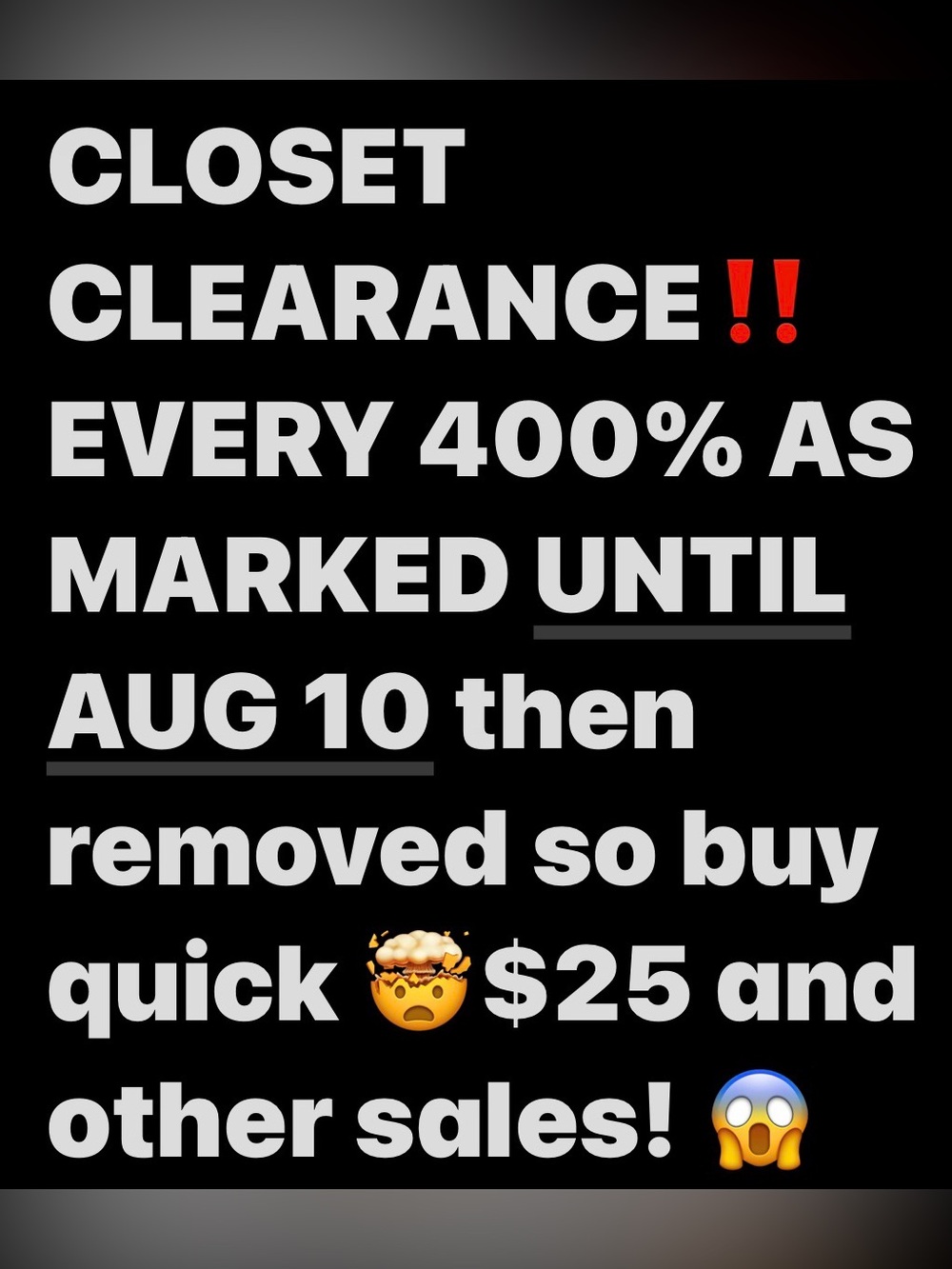 Closet clearance